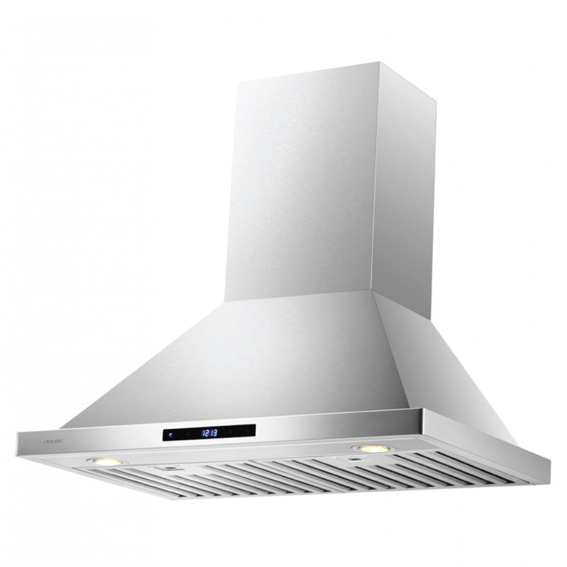 CAVALIERE 30" inch 462 CFM Convertible Digital Wall Mount Range Hood Included Charcoal Filter in Stainless Steel