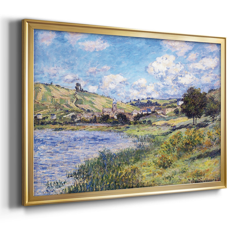 Vetheuil, Paysage, reproduction d'art sur toile, Or, H 18 po x l 26 po x P 1,5 po