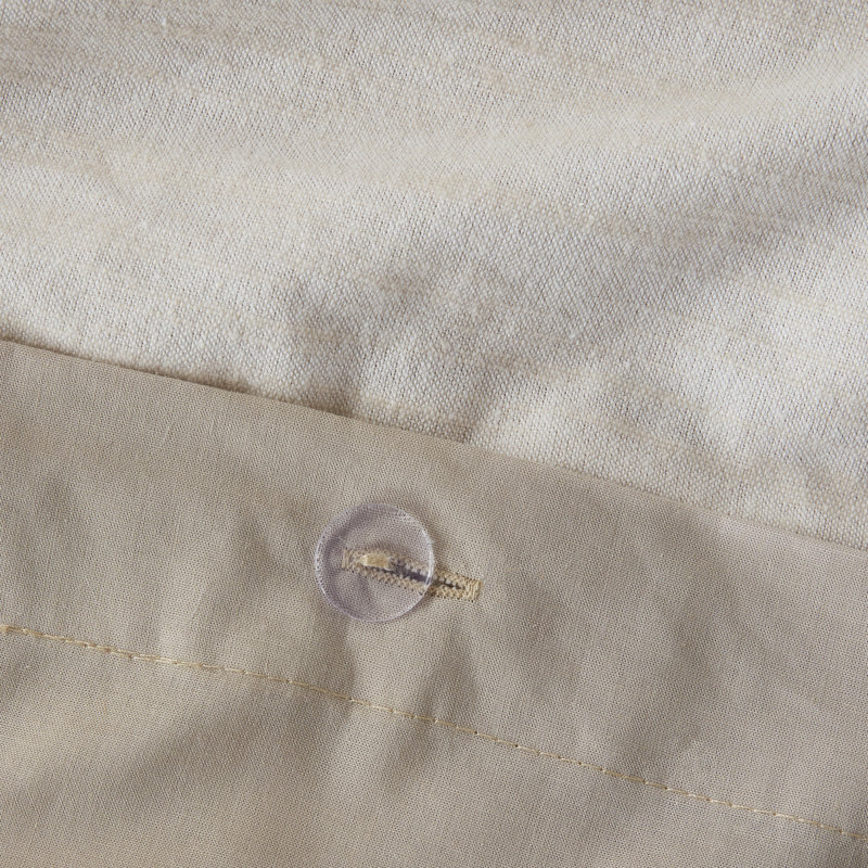 Natural Full Organic Cotton Comforter Cover Set with Insert
