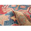 Tapis unique en laine noué à la main 5 pi 6 po x 7 pi 7 po nouvel âge Deckerville - rouge / crème / brun clair