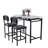 Kitchen Table Set, Dining Table And Chairs For 2, 3 Piece Dining Room Table Set With 2 Upholstered Chairs, Bar Dining Table Set For Small Spaces, Apartment, Breakfast, Pub