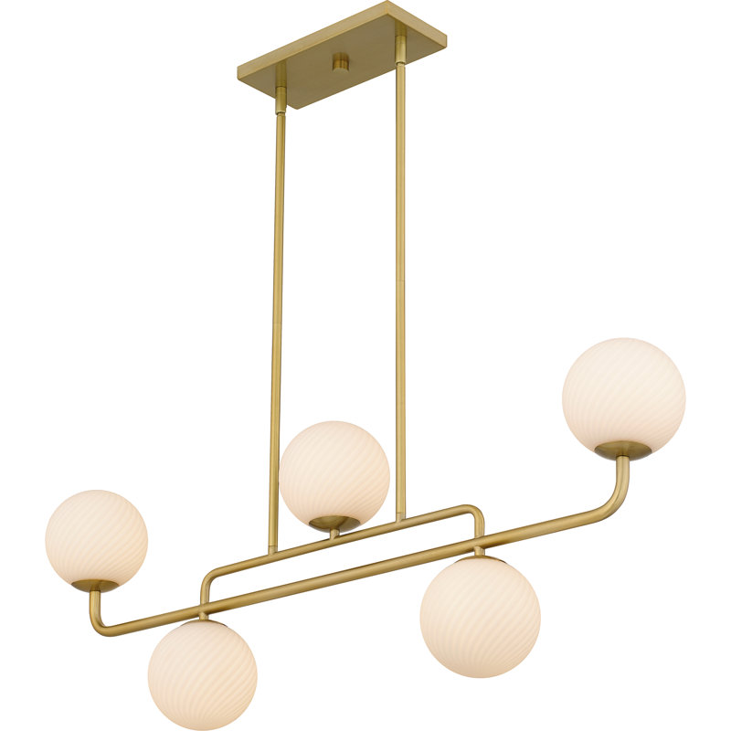 Idaya 5-Light Brushed Gold Island Light