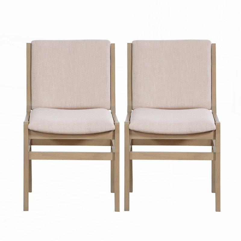 Ensemble de 2 chaises de salle à manger Classic Design, Beige, Light Natural