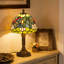 Lampe de table vintage Tiffany avec abat-jour en verre coloré libellule