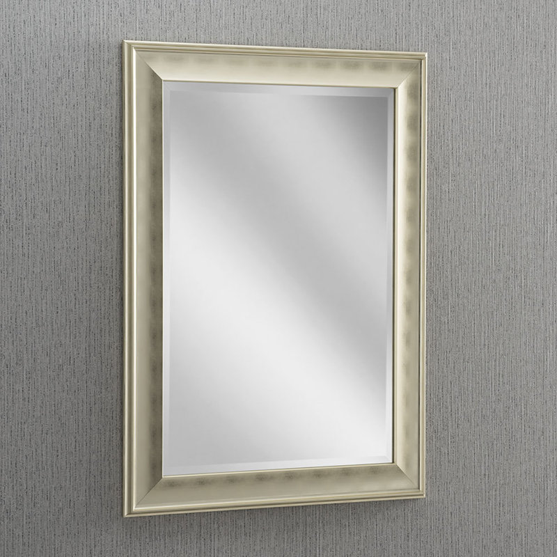 Pasadera Wood Flat Wall Mirror, 93.2cm H x 68.5cm W, Champagne