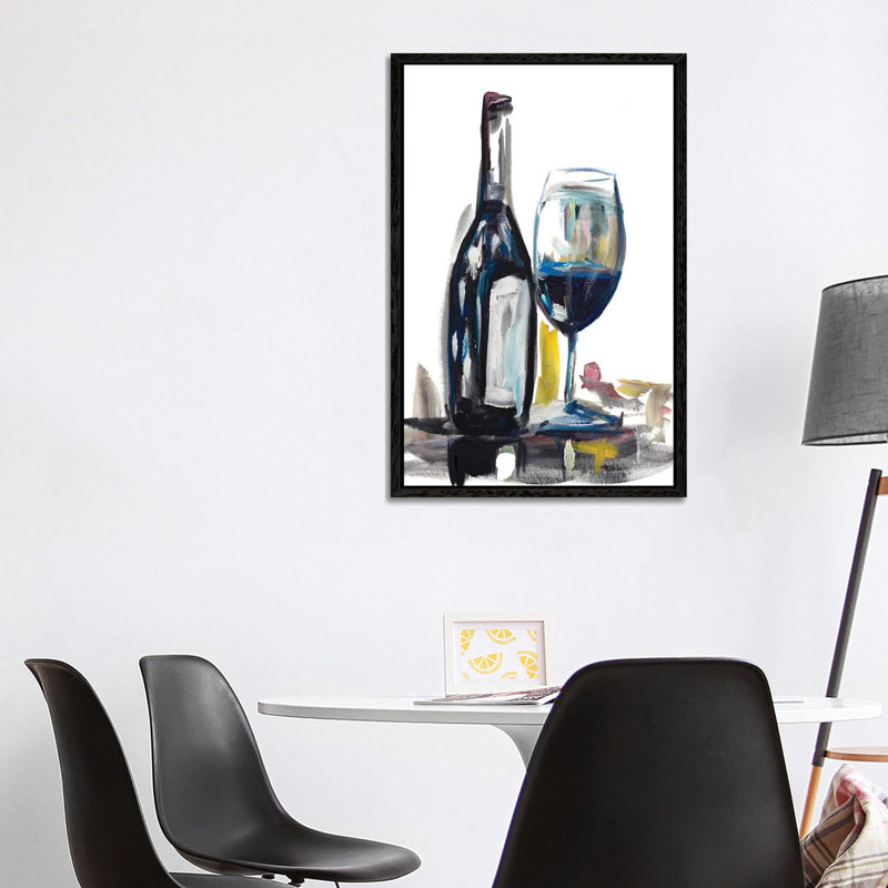 Time For Wine I by Andy Beauchamp - Painting on Canvas, Black Framed Canvas, 101.6 cm H x 66.04 cm W