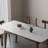 Simple rock slab solid wood dining table chair set-105868360
