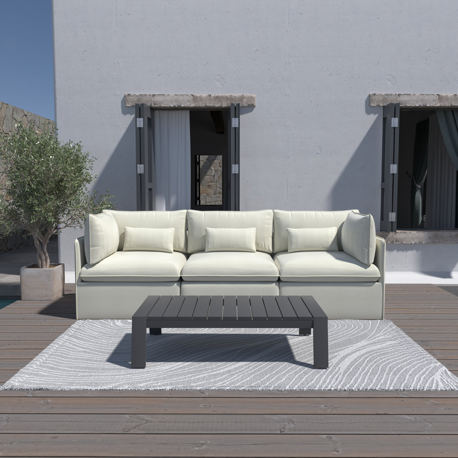 3-Person Patio Seating Group