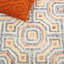 Tapis ivoire / bleu en laine touffeté à la main Deyoung-680013366