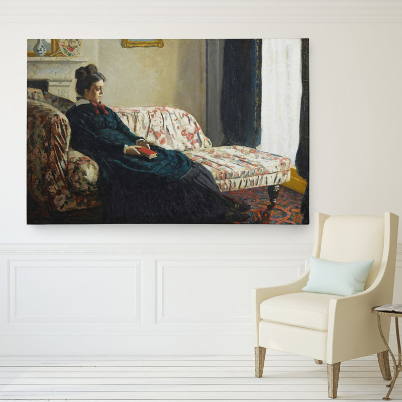 « monet canapé » par claude monet print, H 18 po x l 27 po x P 1,5 po, Toile tendue