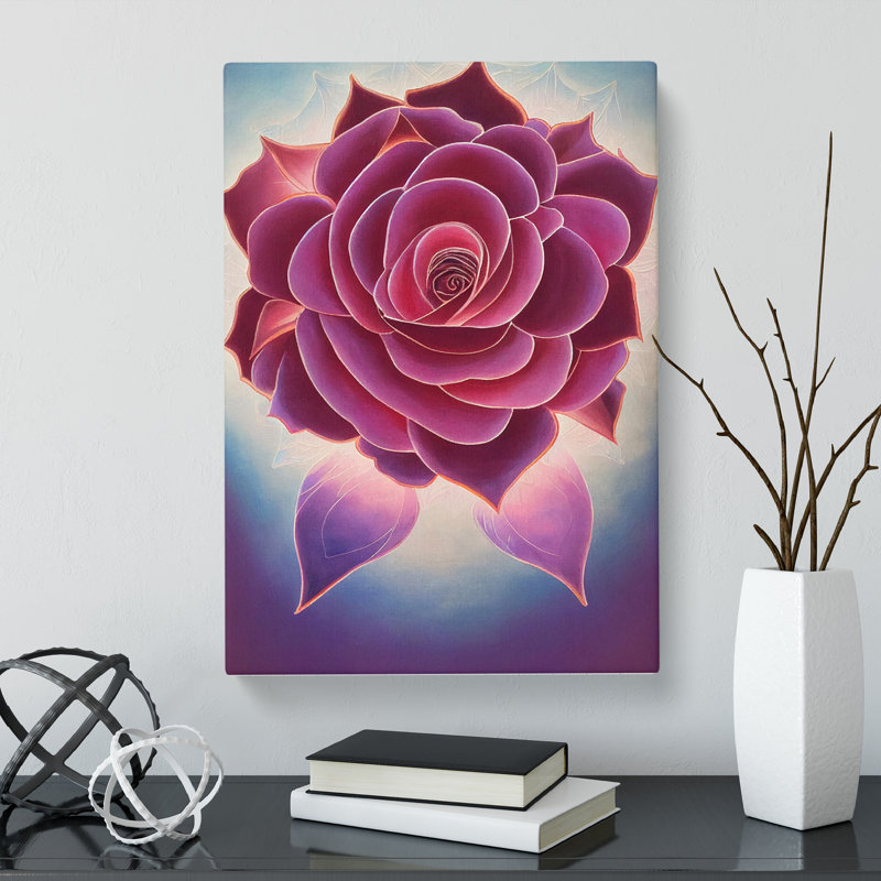 Nordquist Rose Painting Mandala - Wrapped Canvas, 60cm H x 40cm W