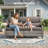 Outdoor Patio Sofa Set (3Pcs) With High-Back Design 5 " Thickened Cushions, Sofa Footstool, Patio Set, All-Weather Wicker Patio Furniture Set, Suitable For Balconies And Patios-2088936639-2088936627-2088936626