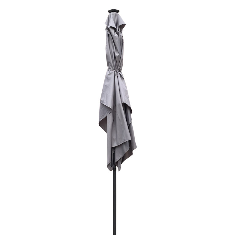 Parasol de marché rectangulaire à énergie solaire 10 x 6,5 pi Vipol Vipol, Chocolat
