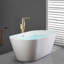 Robinet de baignoire autoportant à poignée simple avec douche au sol-111704754