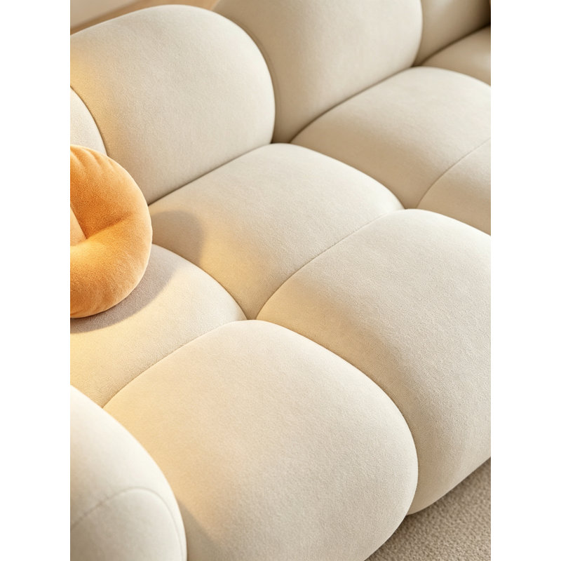 Garavan, 102.36" W, Beige Suede