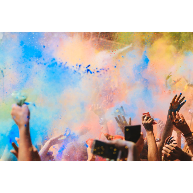Holi Festival by OSORIOartist - Wrapped Canvas Print, 30cm H x 46cm W x 3.8 cm D