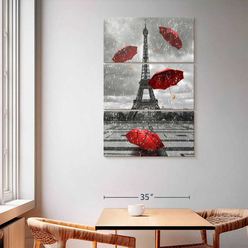 Parasols Masam Pop Red Paris, H 65 po x l 42 po