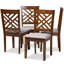 47cm H Polyester Blend Upholstered Cross Back Side Chair
