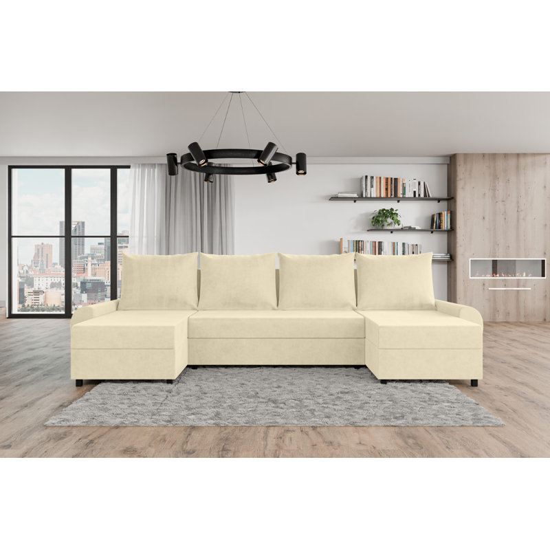 Benedicto 5 Seater Corner Sofa , Cream - Monolith02