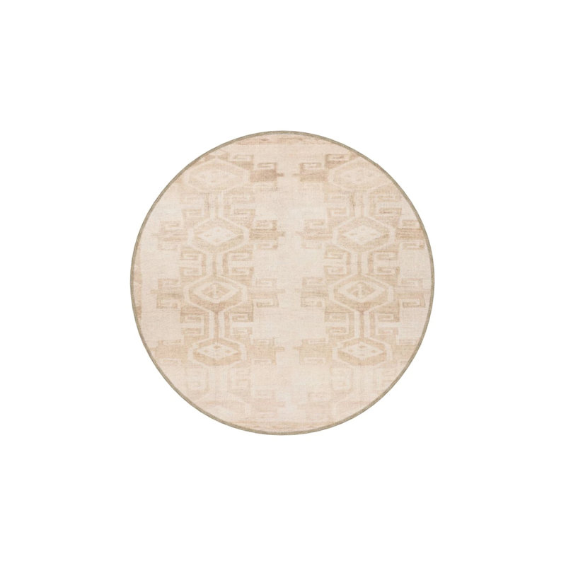 Light Yellow Traditional Geometric Decorative Washable Rug, Rectangle 4'8" x 6'7"