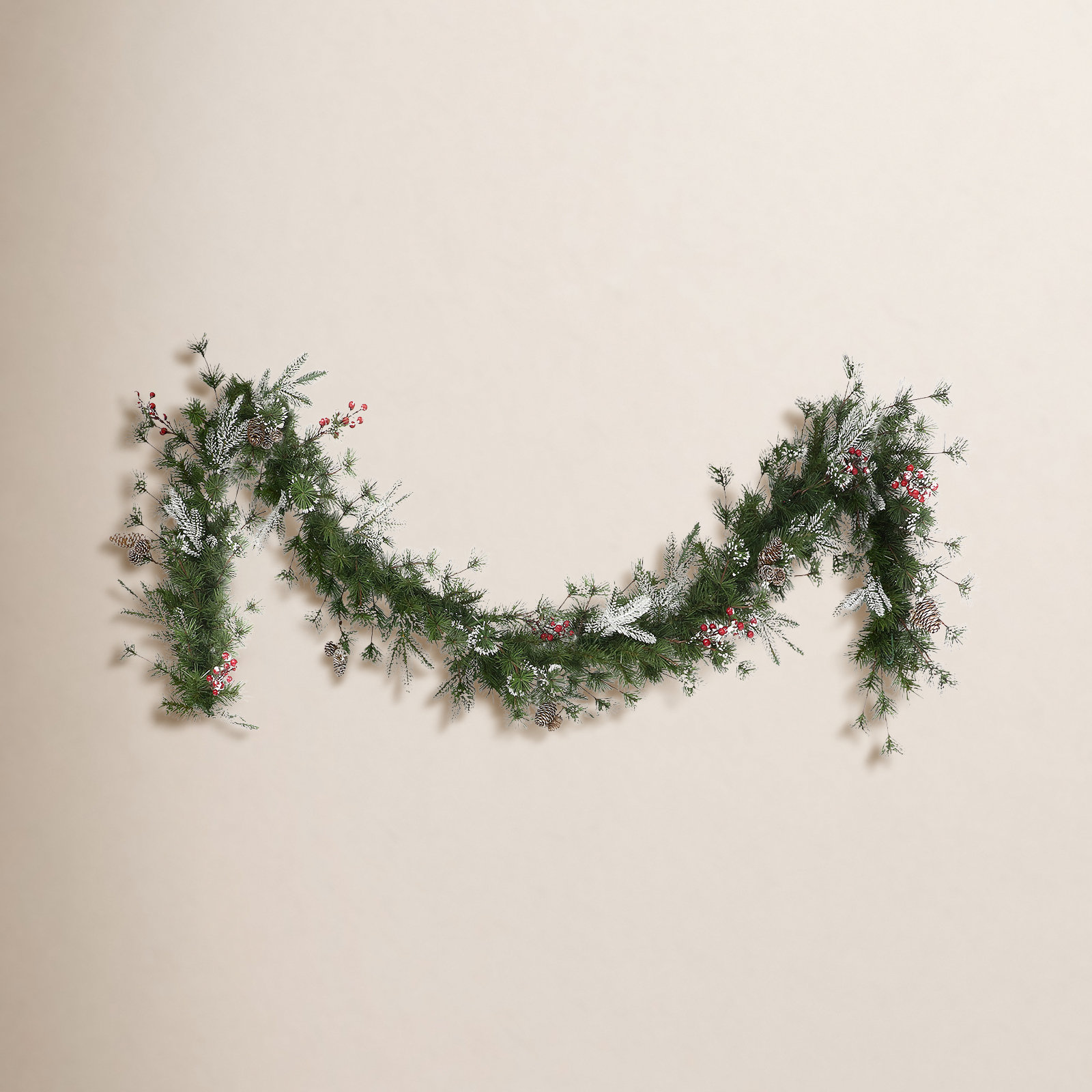 110'' in. Faux Pine Garland