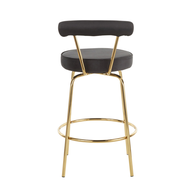 Contemporary Counter Stool, Doré, Noir