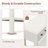 Lark Manor 60" Console Table Retro Entryway Sofa Table With 4 Drawers & Open Shelf Hallway White
