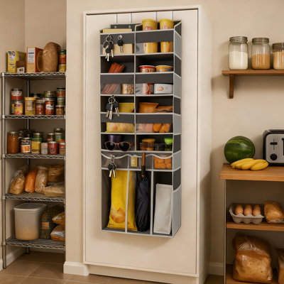 Très grand organisateur au-dessus de la porte avec poches transparentes, 8 compartiments et rangement inférieur XL, organisateur de suspension robuste pour salle de bain, chambre à coucher et placard