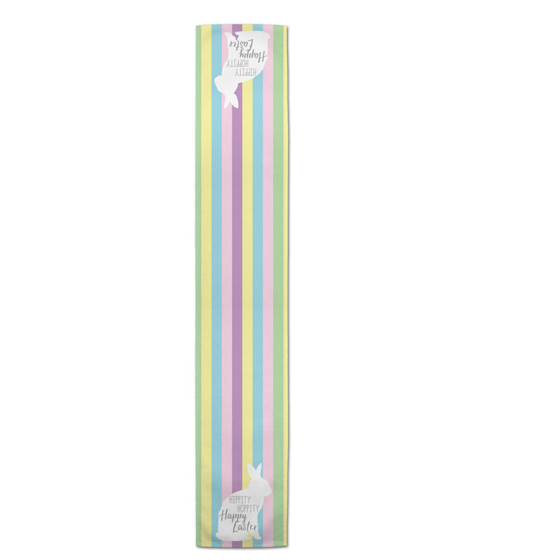 Chemin de table à rayures pâques Langlois, 16 po x 72 po