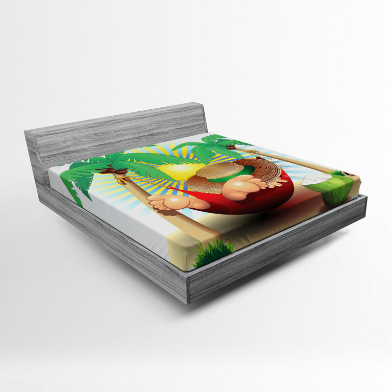 Beach Microfiber Fitted Sheet, Full/Double Fitted Sheet