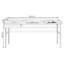 Bureau rectangulaire en bois massif noir avec 1 tiroir-999195533
