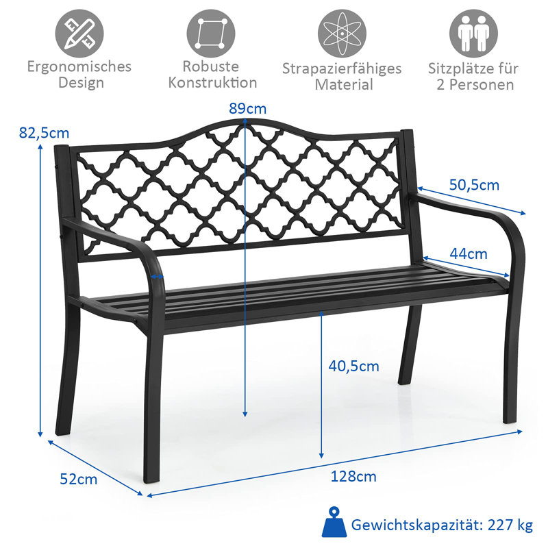 Rocha Steel Park Bench