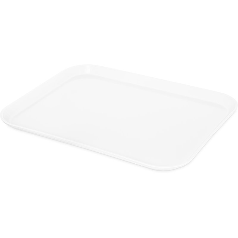 Plateau en fibre de verre Glasteel 20,25 po x 15 po - blanc os, H 0,75 po x l 14 po x P 18 po, Blanc