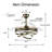 Idaline 42'' Retractable Ceiling Fan with LED Lights and Remote