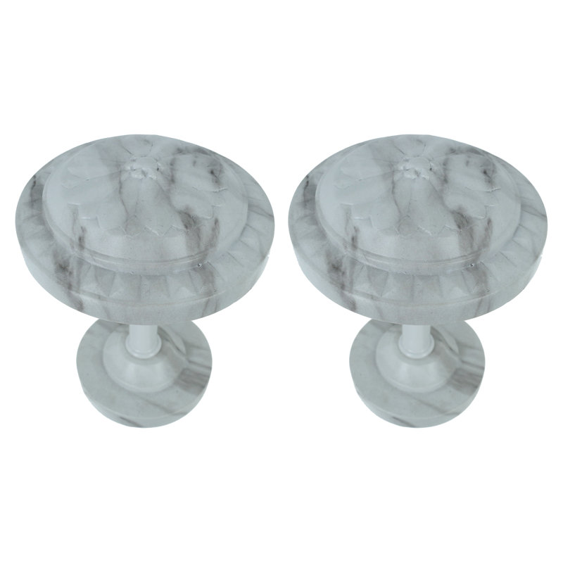Retenue de rideau Cleek Medallion, Marbre blanc