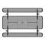 Table de pique-nique rectangulaire de 96 pouces avec trou pour parasol, extérieur noir-1948030413