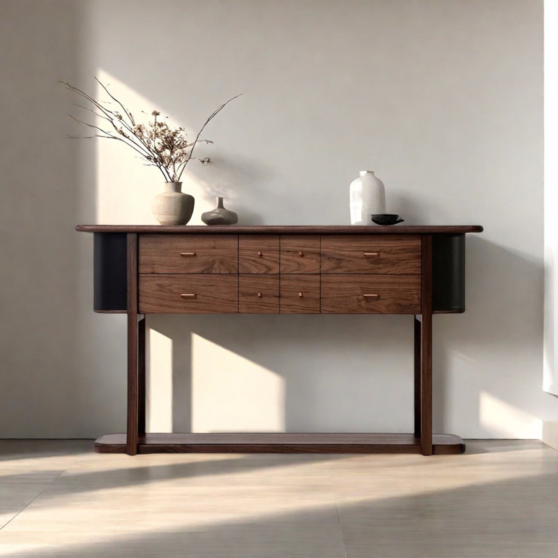 Console rétro avec tiroirs Retro, H 35,43 po x l 62,99 po x P 17,72 po