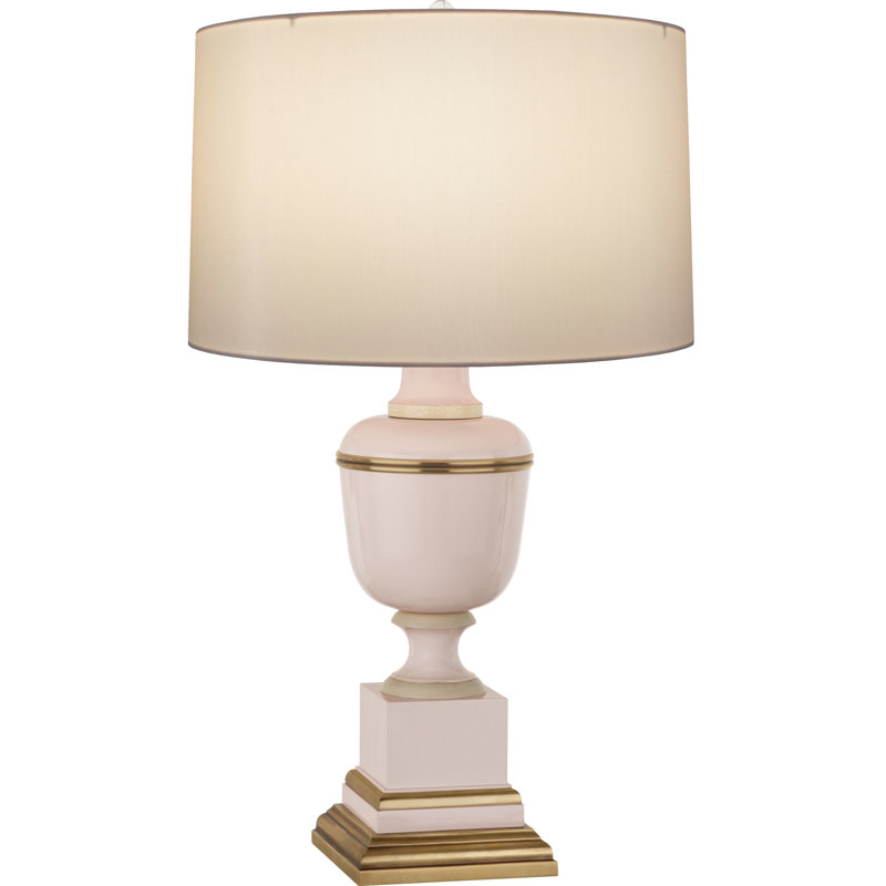 Annika Metal Table Lamp, 29.5" H x 17" W x 17" D, Blush, Spindrift Snowflake
