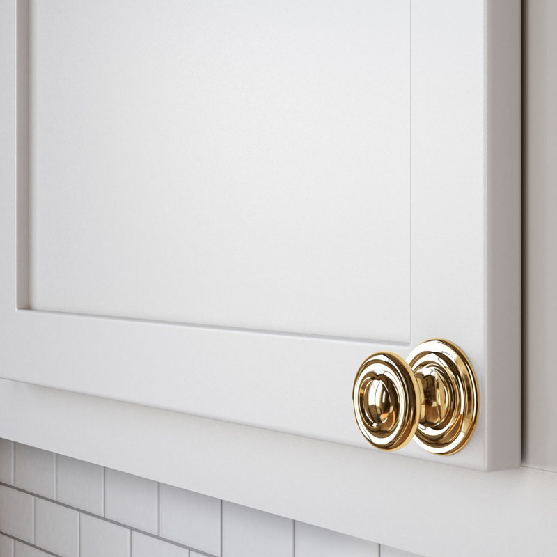 4902 Knob Back Plate, Polished Brass