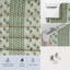 Fabdivine Handmade 100% Blackout Pure Linen Roman Shade, Green or Brown Block Print Floral Blinds for Windows, Ideal for French Doors, Living or Bedrooms, Hall, Linen Fabric, Mountain Moon-1384879489