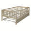 Lit de jour en bois avec couchette et garde-corps-88088754-88088755