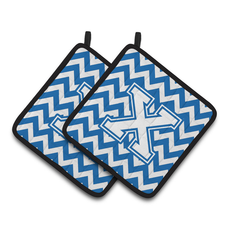 Poignée à chevrons, X, Blanc / bleu