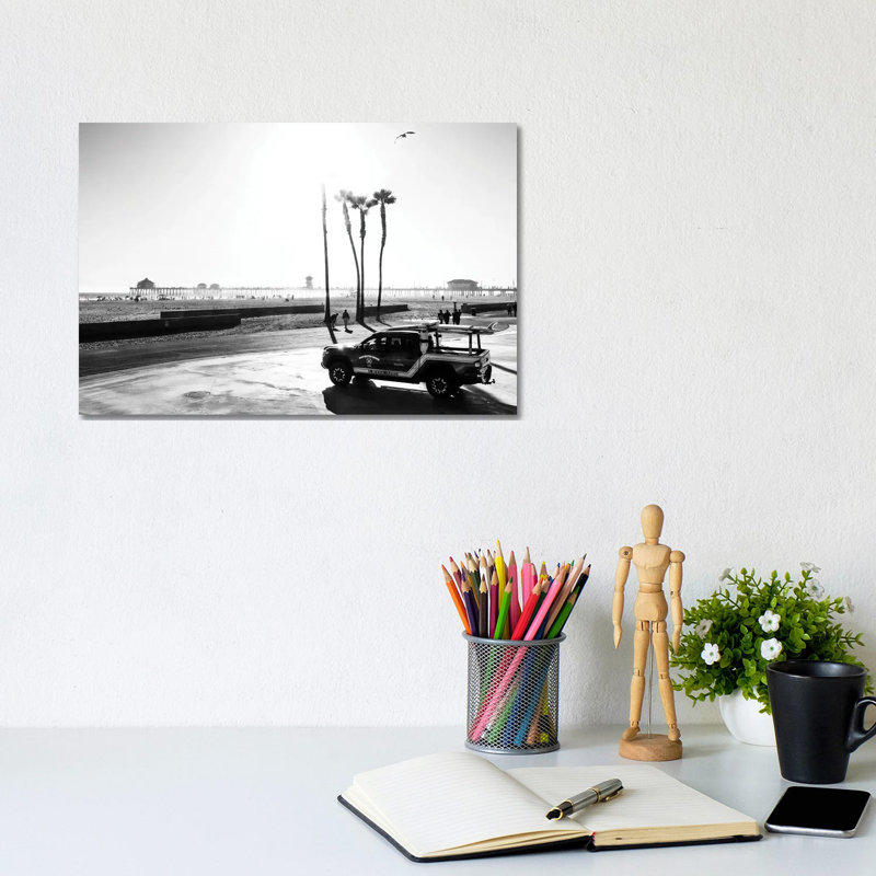 Huntington Beach Lifeguard by Philippe Hugonnard - Wrapped Canvas Print, 20.32 cm H x 30.48 cm W