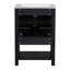 Meuble-lavabo compact et lavabo en céramique de style rétro