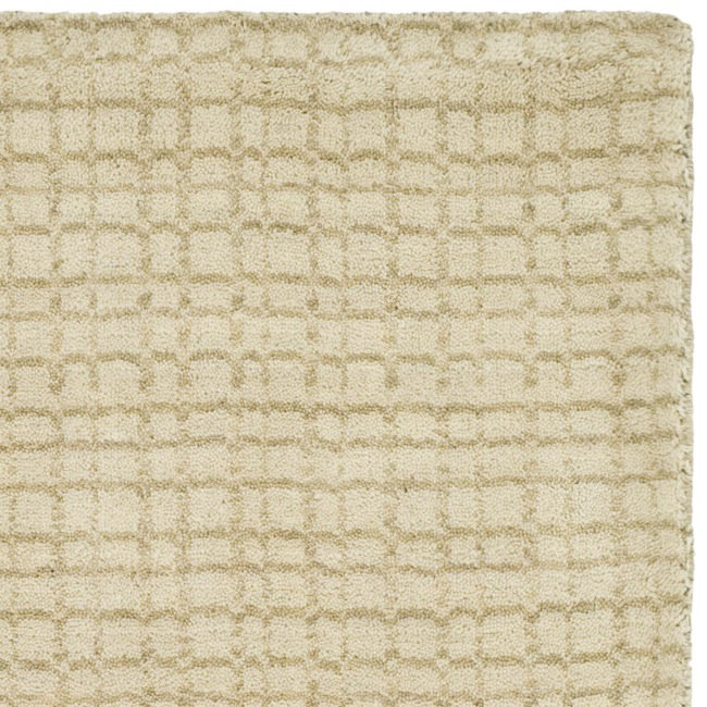 Moreau Hand Loomed Wool/Cotton Geometric Rug in Beige