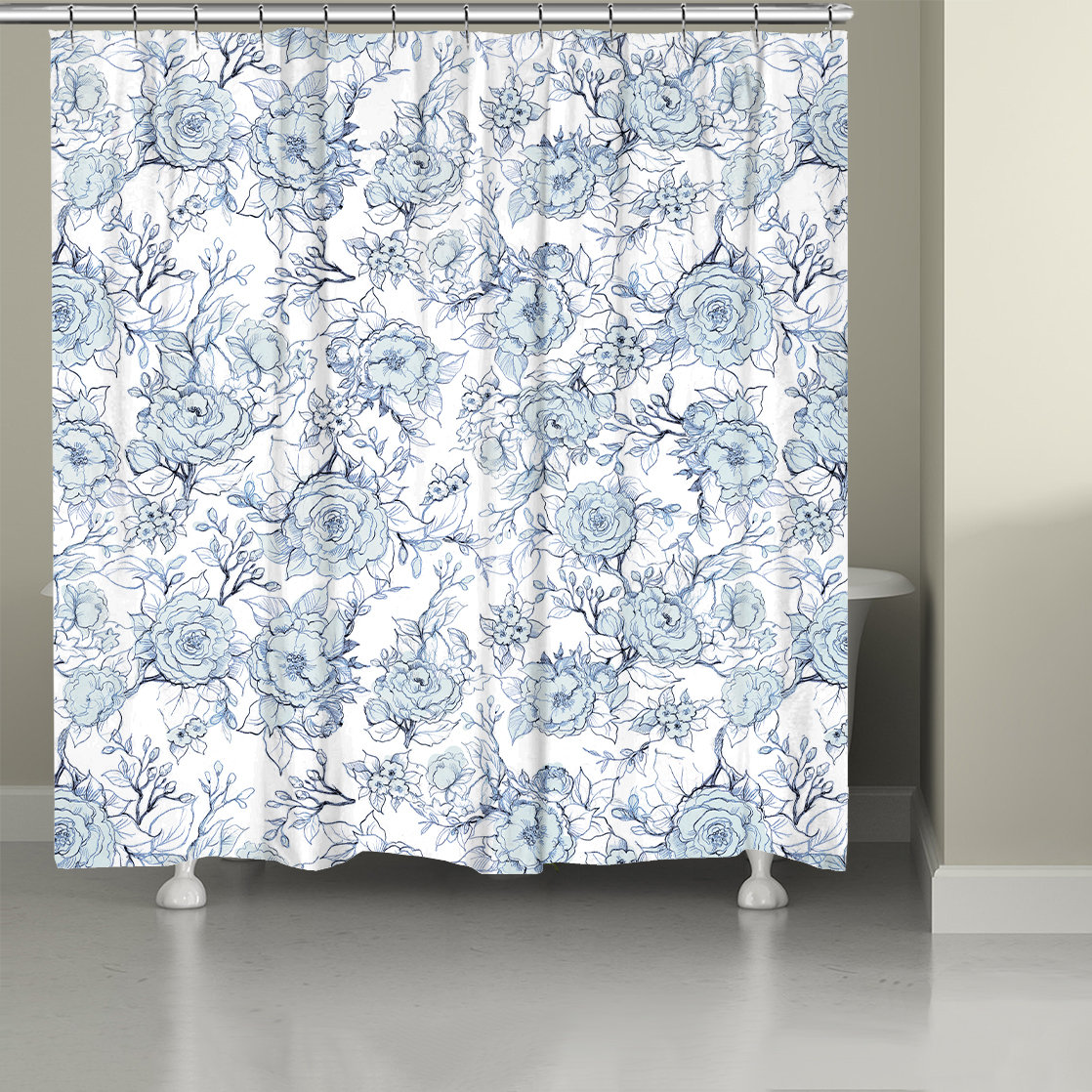 Kathy Ireland® HOME Floral Toile Shower Curtain Wayfair