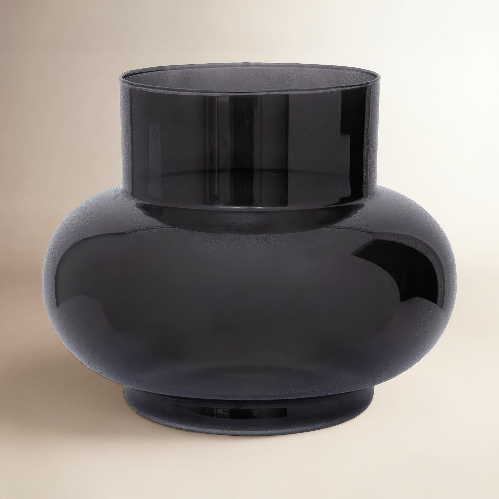 Clarabelle Glass Table Vase, 6.8" H x 8.65" W x 8.65" D, Olive