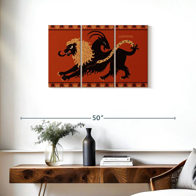 Monstre de la chimère, H 20 po x l 33 po
