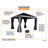Lena Black Spun Polyester Curtains 12 ft. x 12 ft.