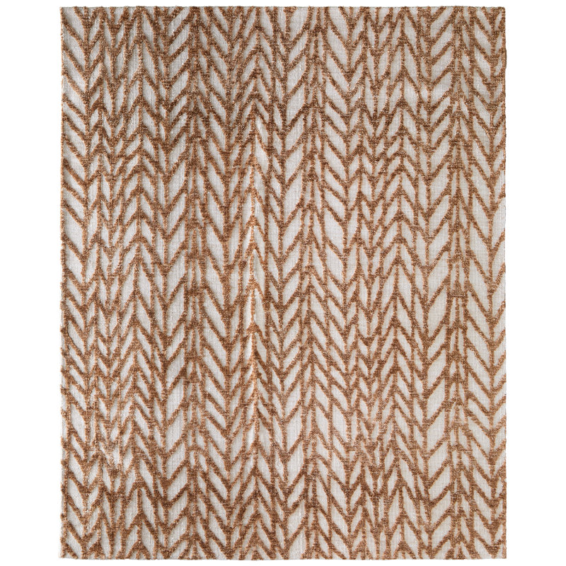 Tapis brun à chevrons modernes Gunderson, Rectangle 3 pi 6 po x 5 pi 6 po